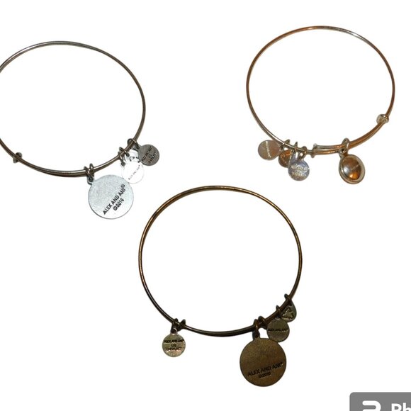 Alex And Ani Bangle Bracelets Initial C, Garnet Birthstone, It Is What It Is - Picture 7 of 9